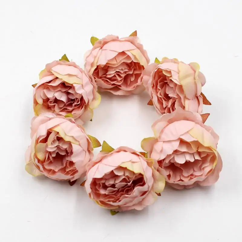 Umetne Rože Svilene Peony Šopek Veren Obletnico Poroke Corsages Ornament, Vrt, Vrtnarjenje Podeželja Stil Dekoracijo Doma