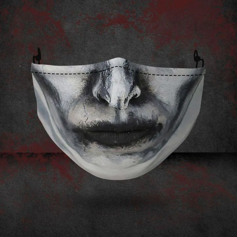 Joker Grozo Usta Maske Za Noč Čarovnic Moški Ženske Smrti Cospaly Obraz-Varstvo Kolesarjenje Vložki Dihanje Stroj Odraslih Oseb Masko
