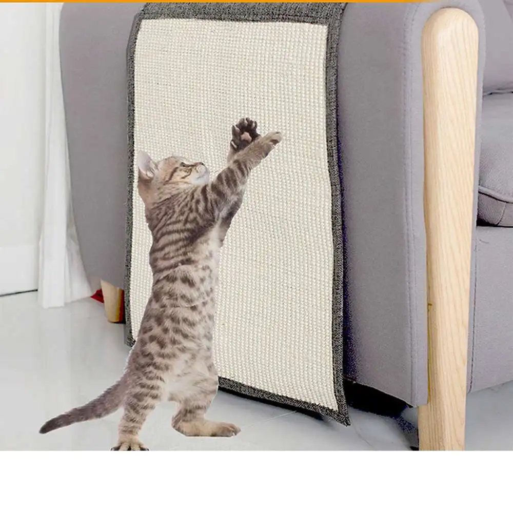 Zložljivi Mačka Praskanje Post Mat Naravna Sisal Pohištvo Nič Mačka Scratcher Kavč Kavč Za Varovanje Sluha Stroj Praskanje Odbor