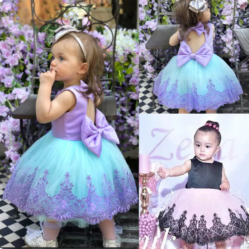 Otrok Baby Dekleta Pageant Stranka Princesa Formalno Družico Obleke Til Tutu Obleko