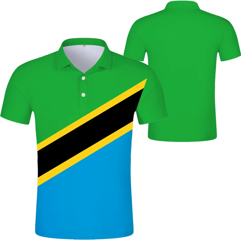 TANZANIJA POLO majica diy brezplačno meri ime tza POLO majica narod zastavo tz tanzanian svahili državi (tiskanje fotografij besedilo oblačila