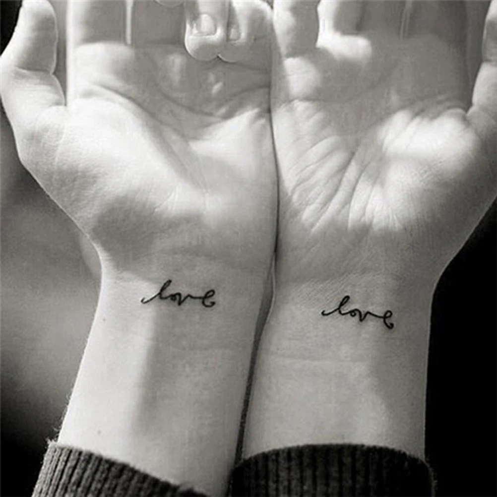 Ljubezen Začasne Tetovaže, Nalepke, Ljubezenska Pisma Vzorec Nepremočljiva Tatoo Body Art