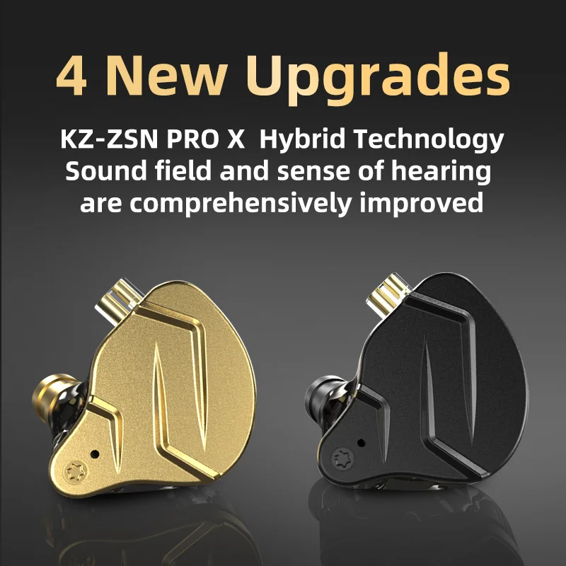 KZ ZSN Pro X Kovinski Slušalke 1BA+1DD Hibridne tehnologije, HIFI Bas Čepkov V Uho Zaslon Slušalke Šport šumov Slušalke