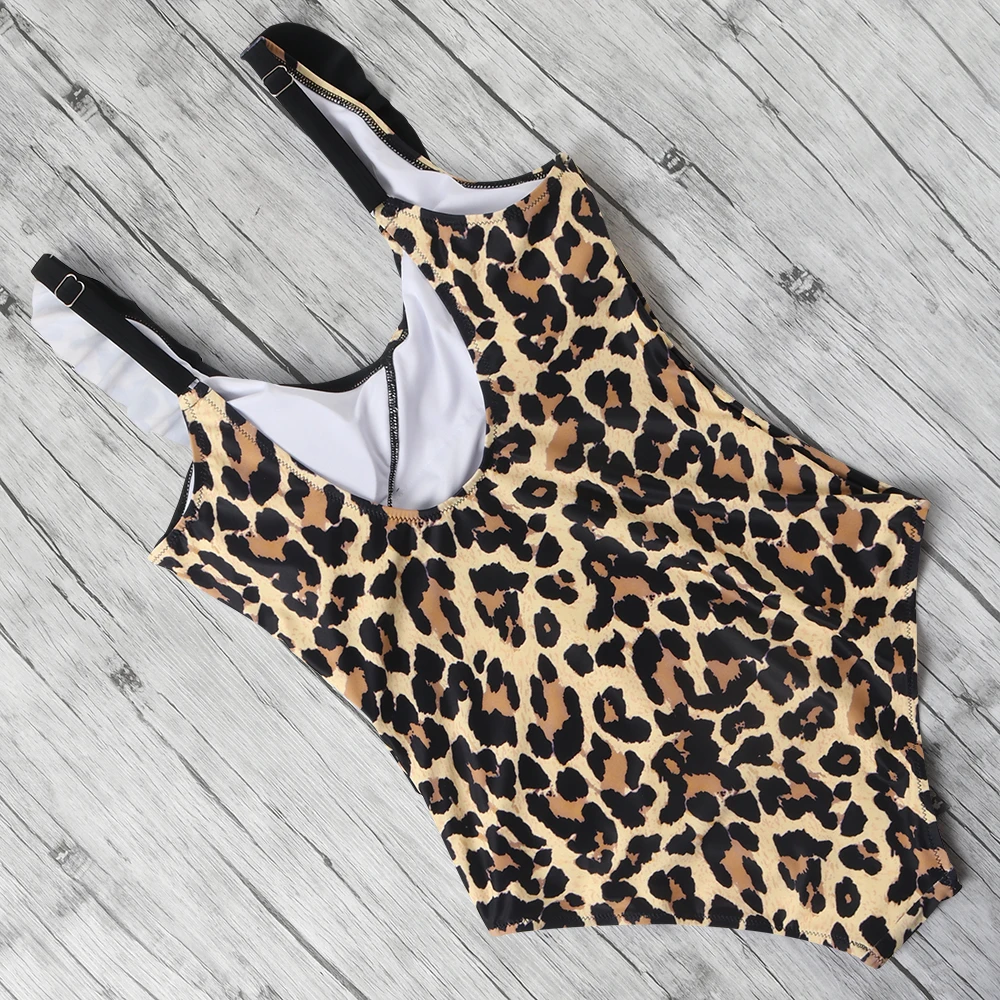Ruffle Kopalke Ženske Cvetlični En Kos Kopalke 2021 Plus Velikost Leopard, Plavanje Obleko Ženske Maillot Bain De Femme Ženski Monokini