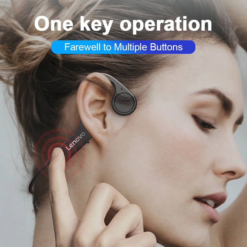 Lenovo X4 Kostne Prevodnosti Slušalke Brezžične Bluetooth 5.0 TWS Nepremočljiva Sweatproof Šport Teče Stereo Vratu Visi Slušalke