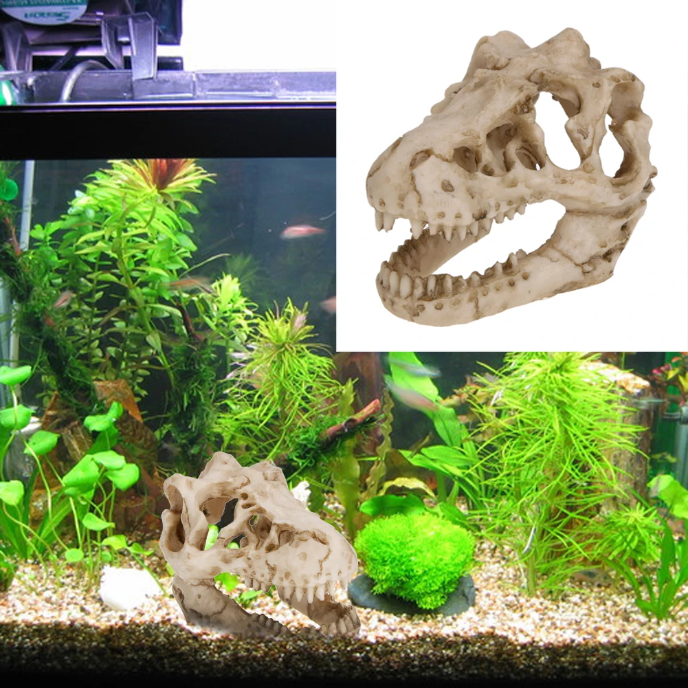 1 Kos Zmaj Smolo Akvarij/Terarij Dekoracijo Krokodil Lobanje Za Fish Tank Smolo Ornament Okrasite Vaš Akvarij