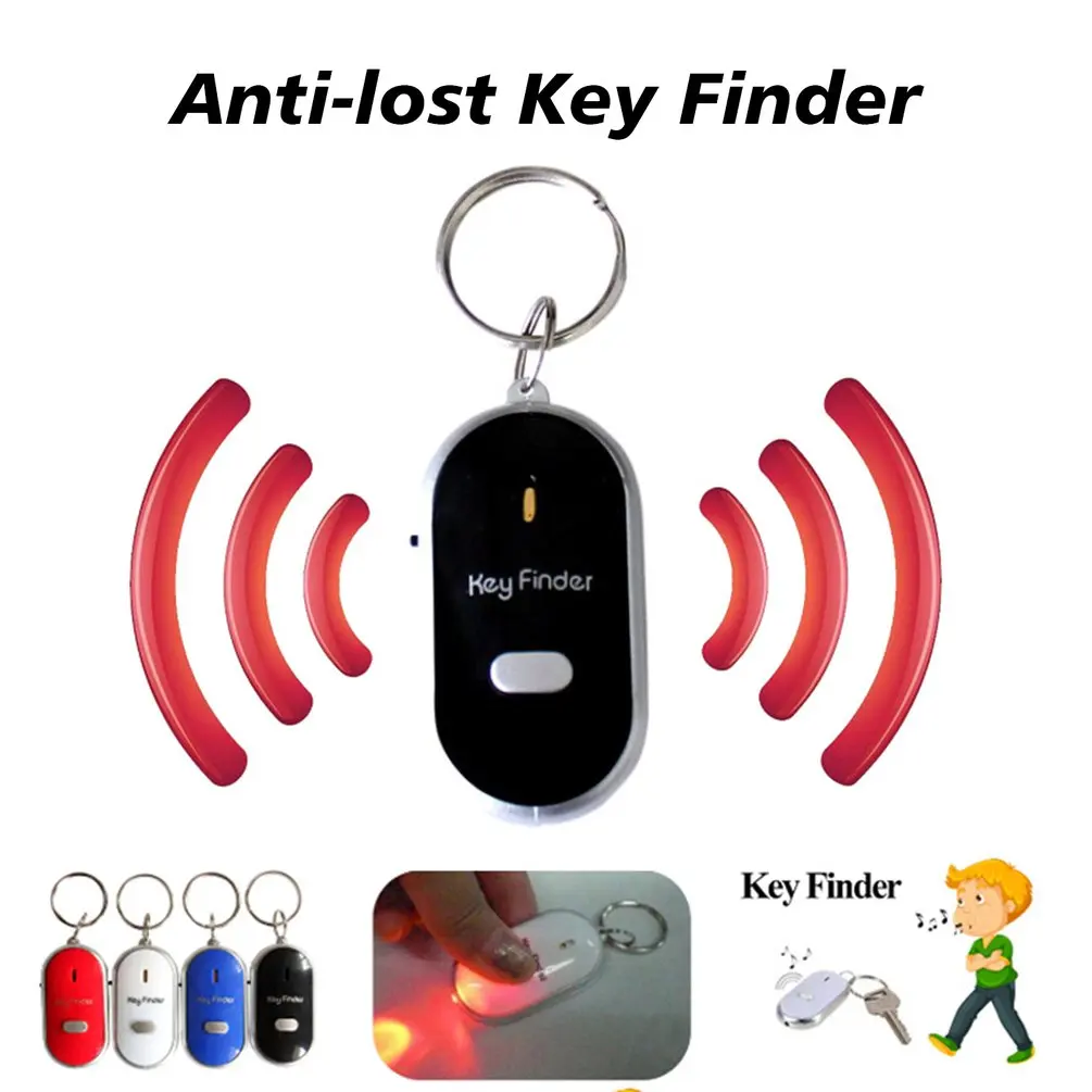 Smart Zakleniti Odkritelj Anti-Izgubil Brezžični Piščalka Senzorji Keychain Tracker LED S Piščalko Claps Anti Izgubil Oznako Otrok Vrečko Pet Lokator