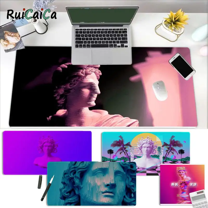 RuiCaiCa Visoko Medusa David Vaporwave Napaka Umetnosti Silikonski veliko/majhno Ploščico, da Igra Miš Gume PC Gaming Računalnik mousepad