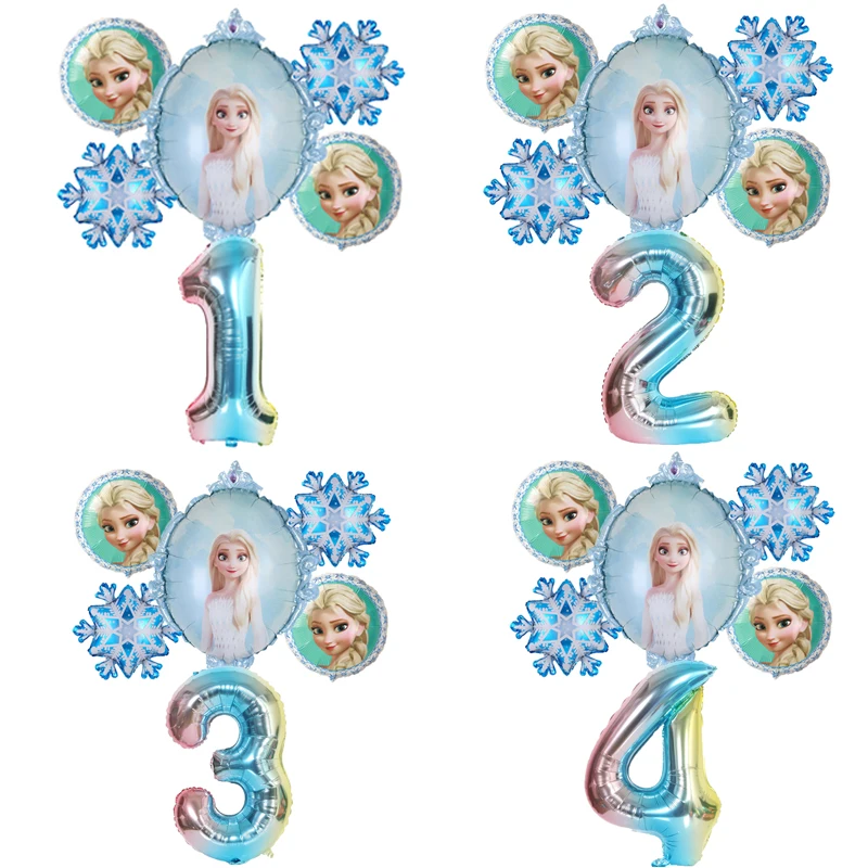 Elsa olaf Disney Zamrznjene princesa balone helija, 32inch število Baby tuš dekle folijo globos rojstni okraski otroci igrače