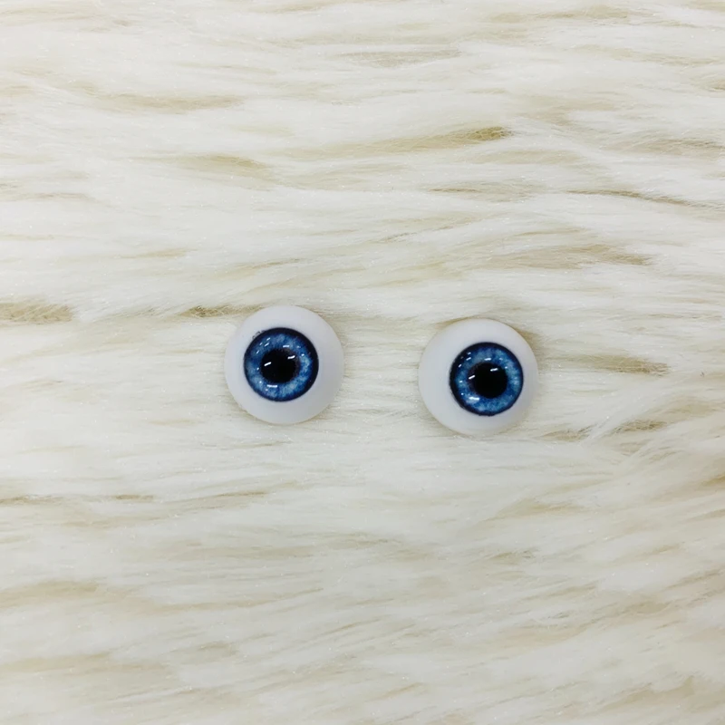 6 Parov 12 mm Lutka Zrkla za Punčko Pribor Akril BJD Modra 3D Oko za DIY Igrače, Pisane Simulacije Zrkel očesa za Punčke