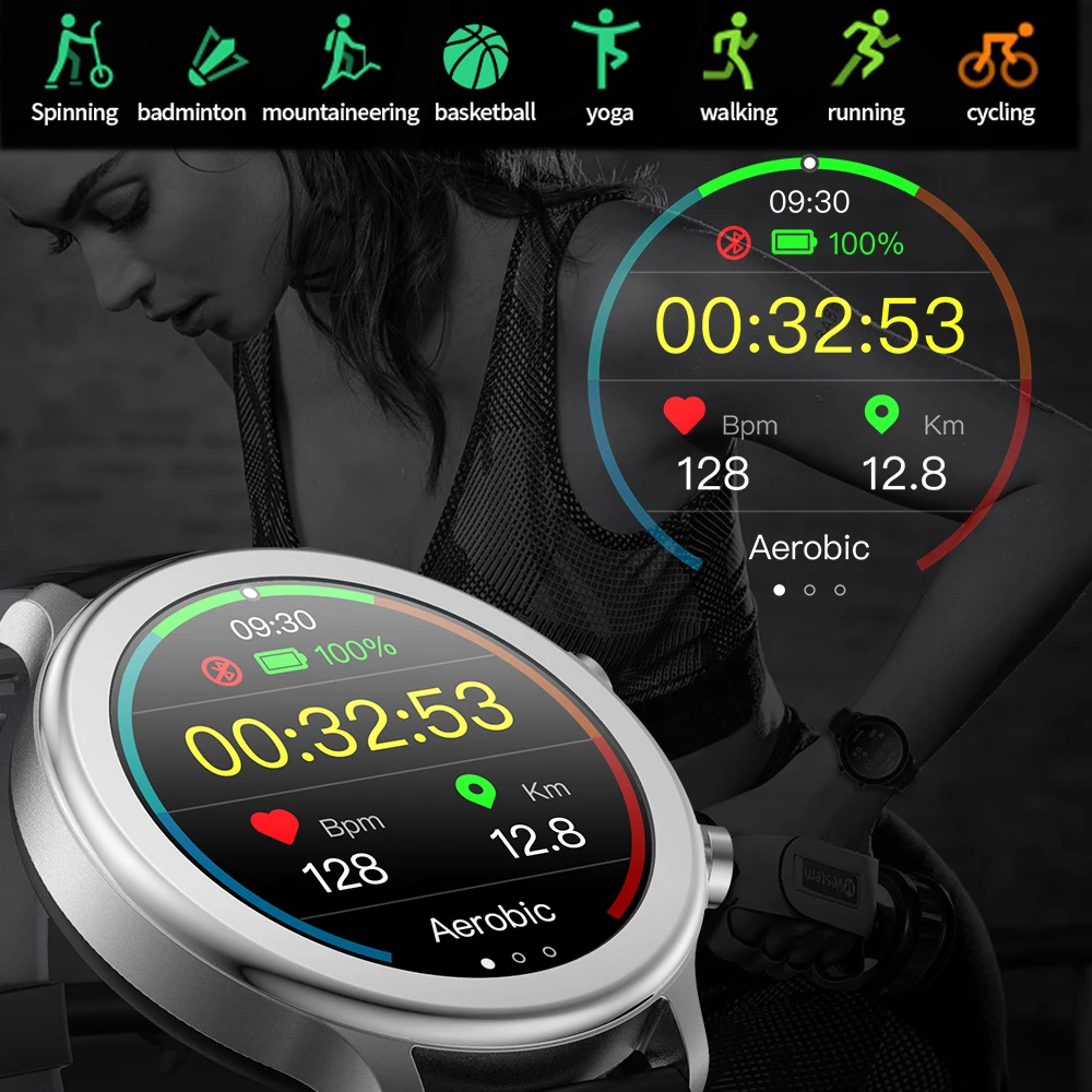 SENBONO Pametno Gledati Moške Šport IP67 Nepremočljiva Ženske Srčni utrip MT18 Ura Predvajalnik Glasbe Bluetooth Klic Smartwatch za IOS Android