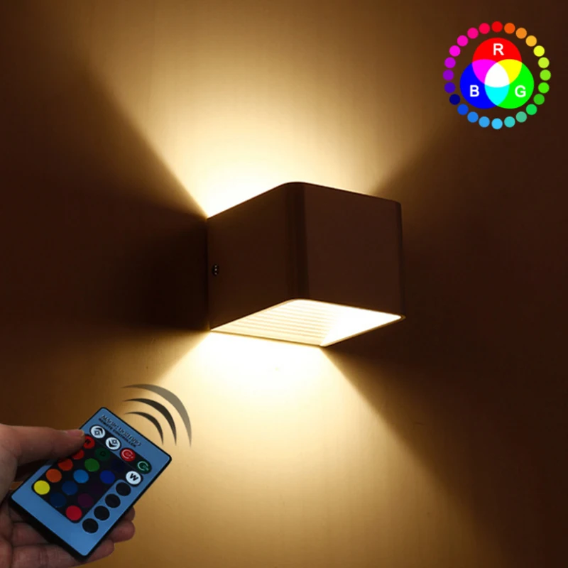Sodobna 5W Pisane Led Stenska Luč RGB LED Učinek Stenske Svetilke KTV Karaoke Bar doma Dekoracijo Wandlamp z daljinskim upravljalnikom