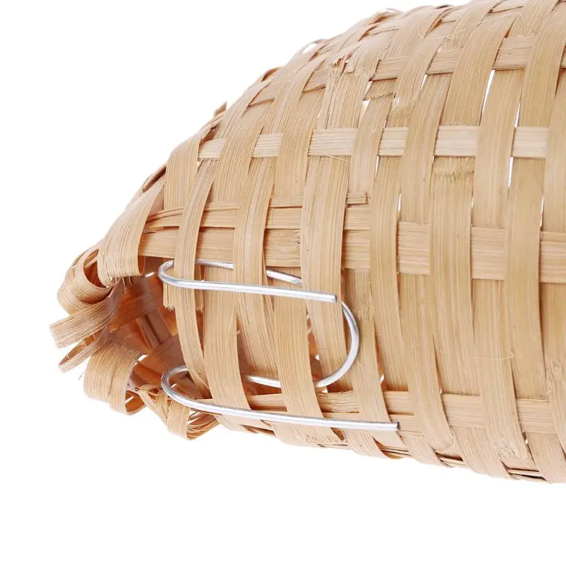 Naravna Bambus Bird House Ročno Izdelani Ščinkavec Skrivališče Kletke, Igrače na Prostem Koča Zavetje E56E
