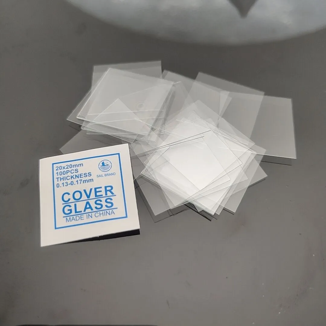 100 Kos Prozorni Kvadrat Stekla Strani Coverslips Coverslides Za Mikroskop Optični Instrument Mikroskopom kritje slip
