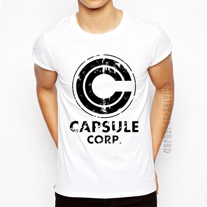 Moške Poletne Risanka Vrhovi Kapsula corp Tiskanja in Bombaž O-vrat udobno t-shirt je Modna blagovna znamka, ki majica Cool design