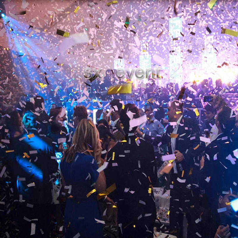 Nočni klub stranka konfeti pralni 3 glavo fazi konfeti pištolo ročni konfeti topovi strelec za poročno dekoracijo