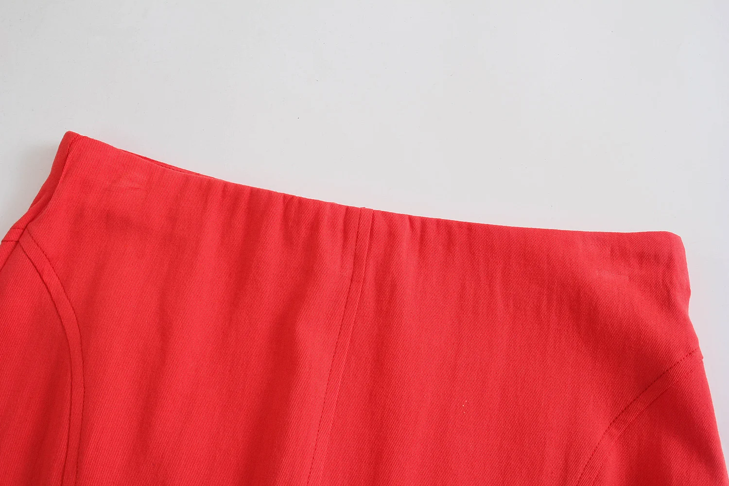 A-linija polna rdeča kratko krilo za lady poletje Elastični pas seksi rastlinske krilo ženske Modni slim ulične priložnostne krilo dekle