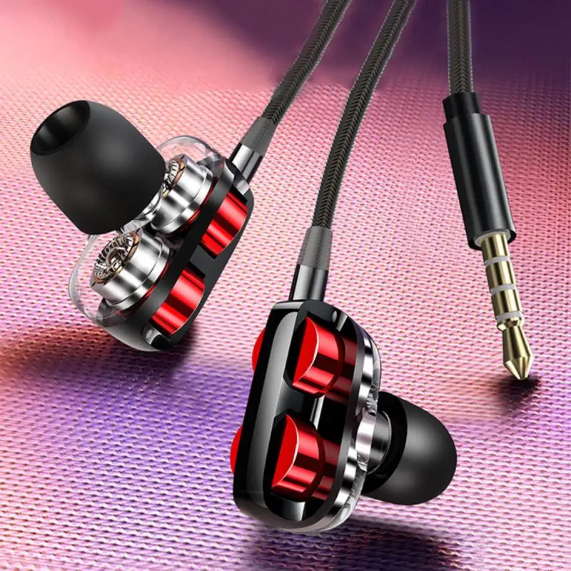 Hitra Dostava Žične Slušalke Quad Core Bas Dvojno Dinamično Z vgrajenim Mikrofonom 3,5 mm V Uho Žične Slušalke Gaming Slušalke z mikrofonom
