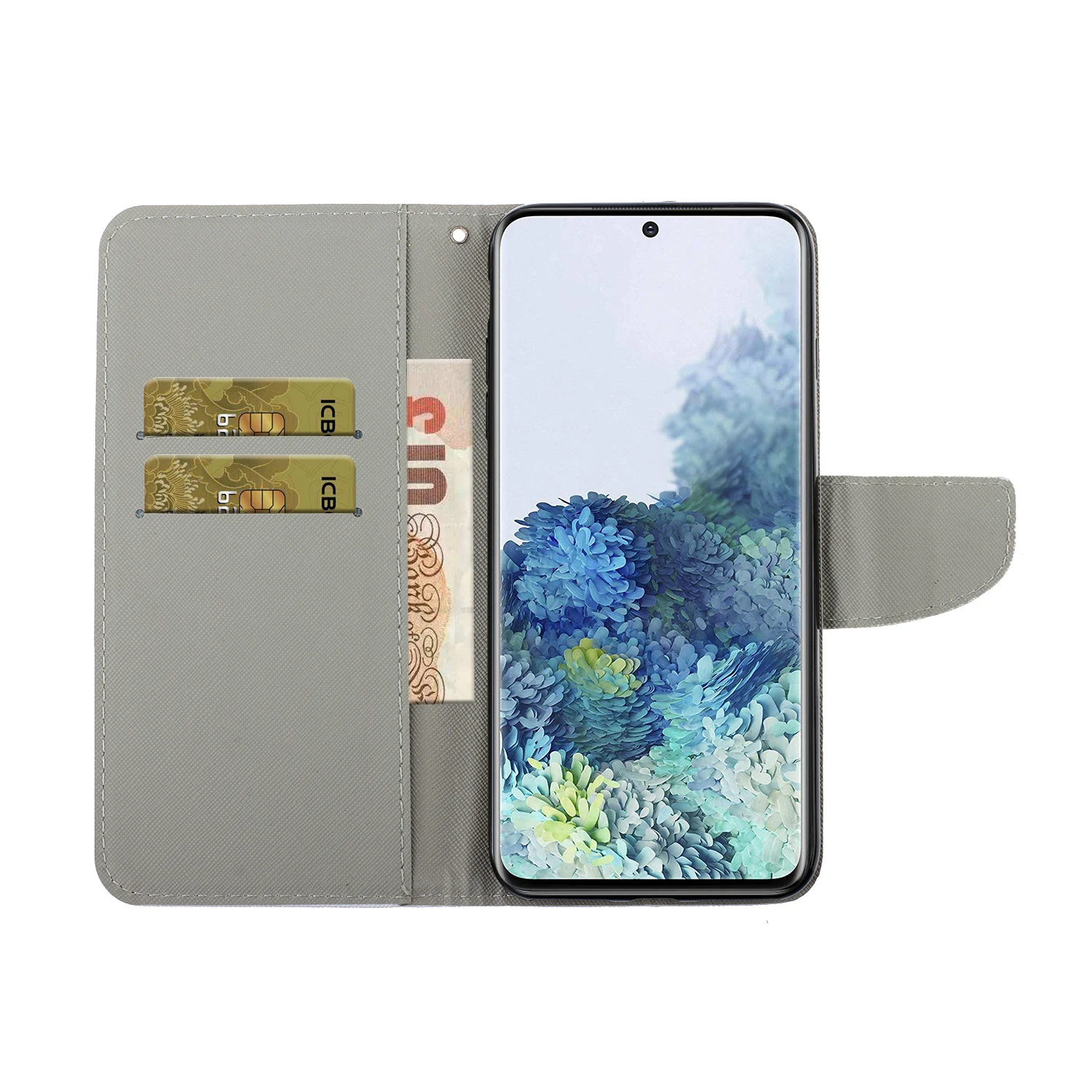 Flip Primeru Telefon Za Samsung Galaxy S20 S21 Ultra plus Denarnice Kritje S20FE S21FE S10 PLUS Primerih Vzorec Knjige imetnika kartice