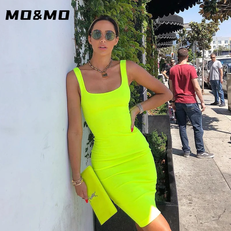 MO&MO - Evropske in Ameriške ženske 2021 moda novo obleko candy barve torba hip brezrokavnik obleka za obleko poletje