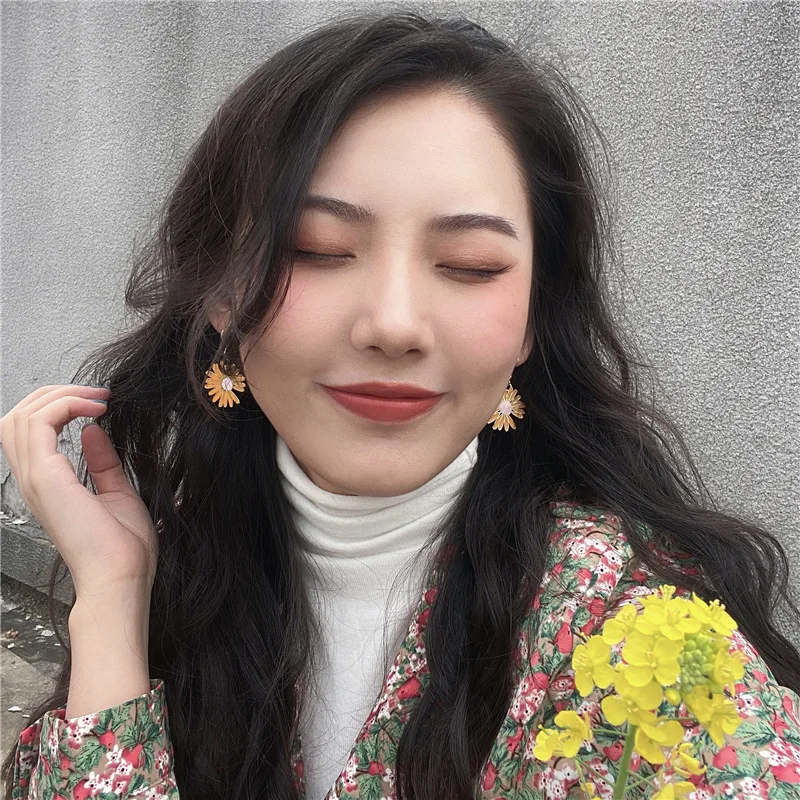 Bohemian Cvet Spusti Uhani za Ženske Cinkove Zlitine Boho Uhani Visijo Stranko Poroko korejski Brinco Modni Nakit