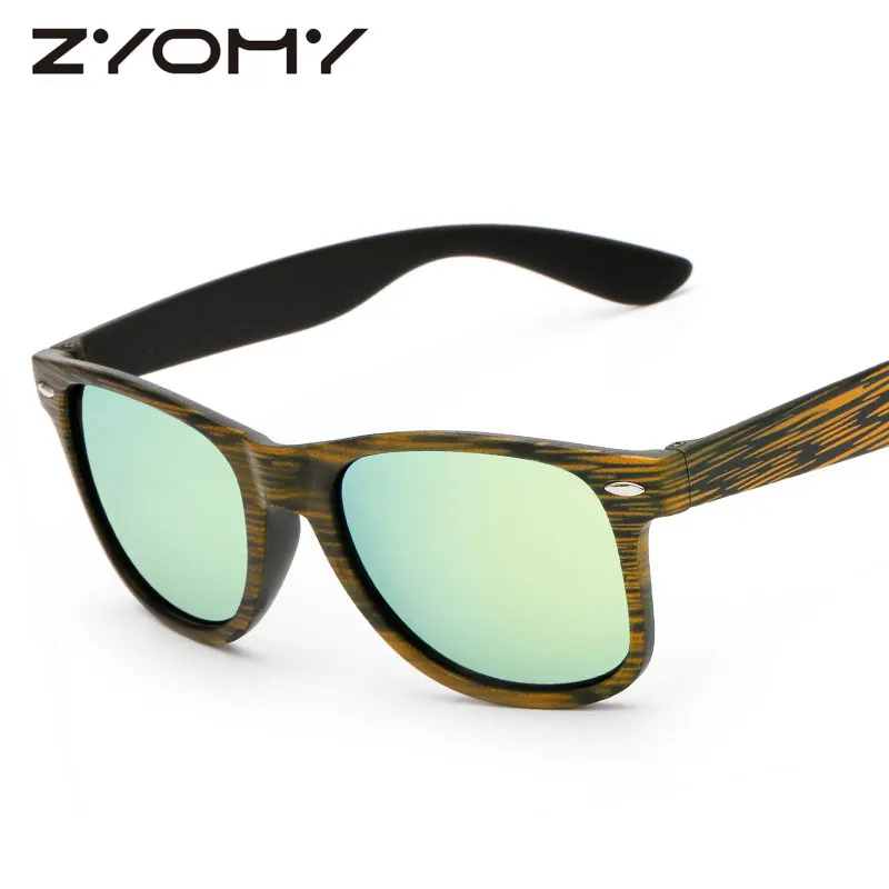 Q Priložnostne Gradient Ženska Očala Retro Lesa Trak Okvir Moških Odtenek Retro Očala blagovne Znamke Design Multi Barve Oculos de sol UV400