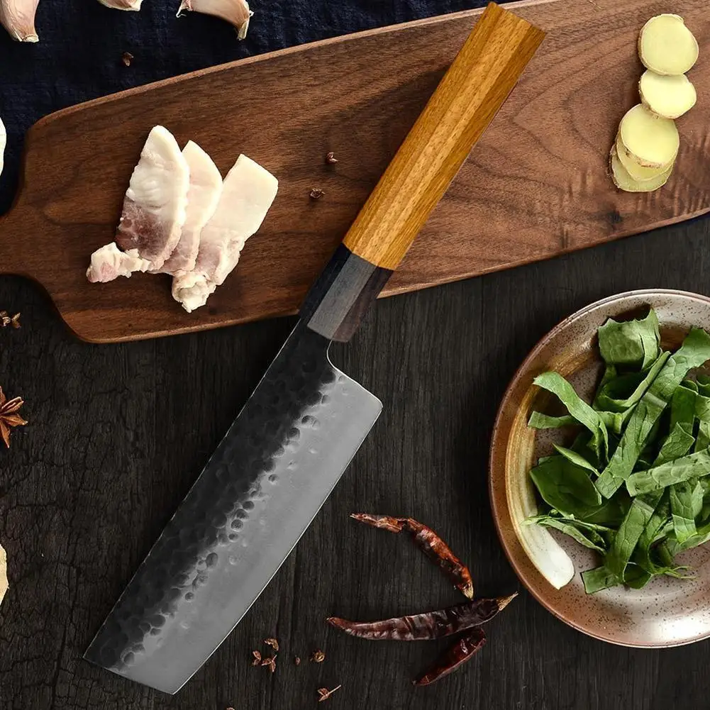 1Pcs Japonski Kuhar Nož Ročaj Octagonal Obliko DIY Kuhinjski Noži Naravnega Lesa Nož, zaradi Česar Podrobnosti Dodatki 2021 Nova