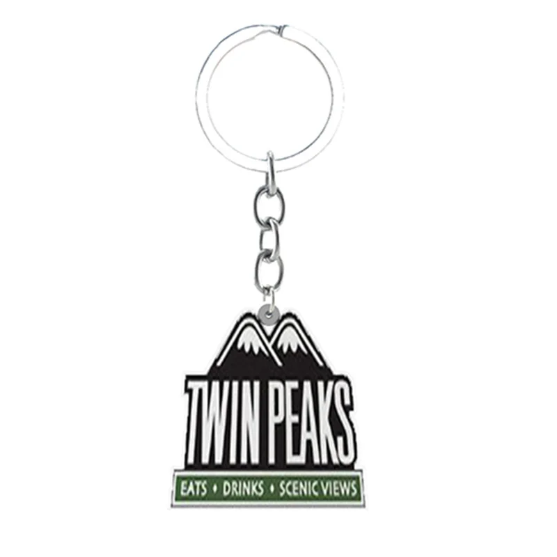 TAFREE Twin Peaks TV Slog Ima Osebnost S Črko Keychain Epoksi Smolo Keychain Nakit Keychain Za Prijatelje