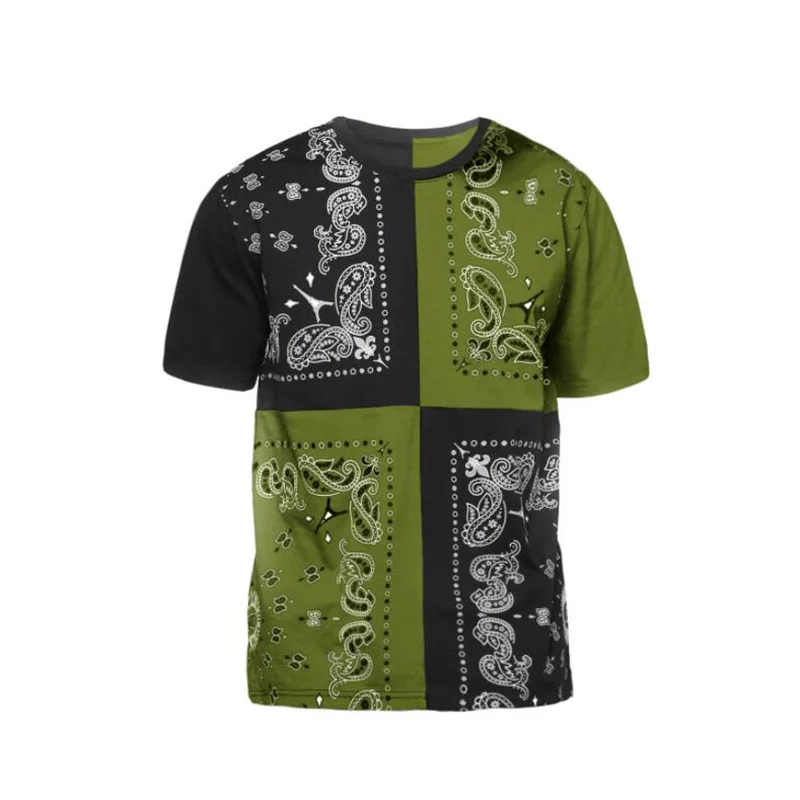Poletje Nov Trend v Evropskih In Ameriških High Street 3D Tiskanje Barvno Ujemanje Obleko Moške Hip-Hop Kratki Rokavi T-Shirt majica + Hlače