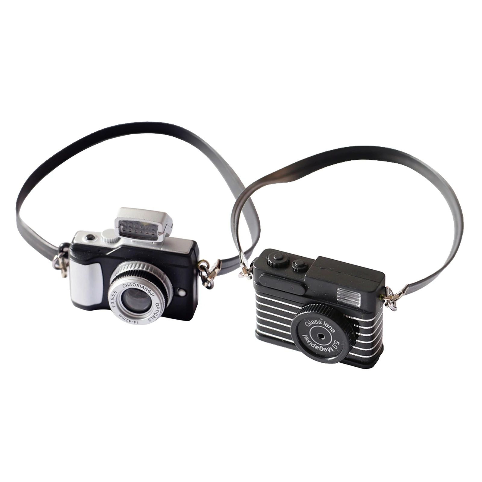 1:12 Miniaturni Digitalni Fotoaparat z Vrvica za opaljivanje tega SLR za Lutke 1/6 BJD Lutke