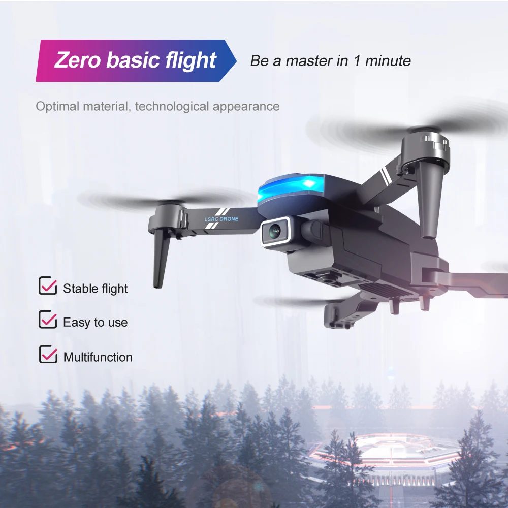 2021 NOVO LS878 True HD 4K Dual Camera Fpv Wifi Nadmorsko višino, Način Hold Zložljive Quadcopter, Helikopter RC Mini brezpilotna letala Fant Igrače VS E525