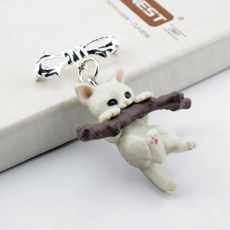 3D mačka keychain srčkan broška za ženske mucek srečen mačka ustvarjalne portachiavi chaveiro llaveros vrečko čar broške Nakit Darilo