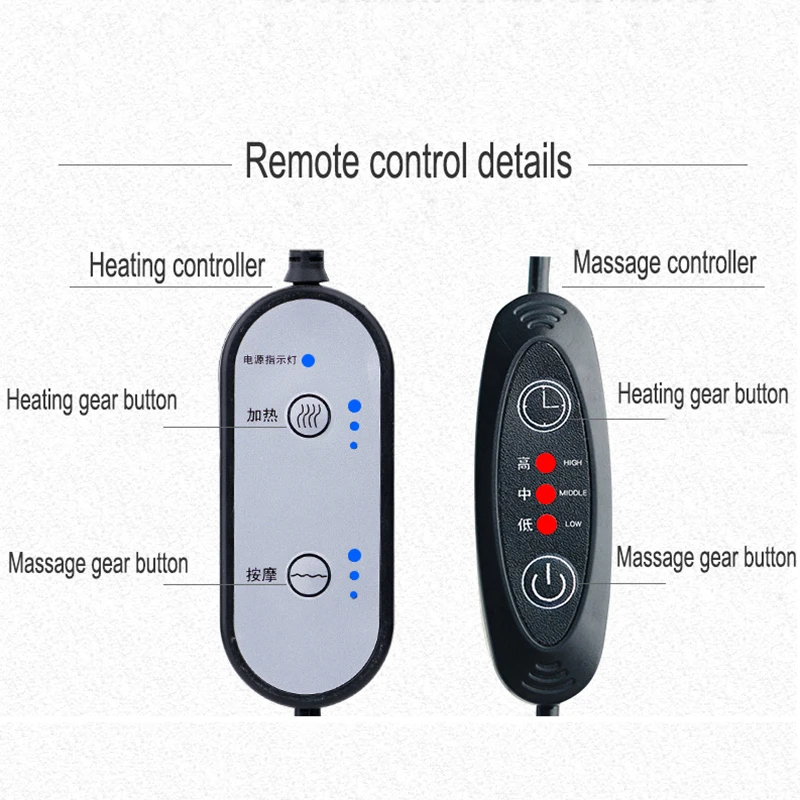 Polnilnik USB Električni Vibracije Avto Massager Blazino Lajšanje Bolečin Avtomobilski Sedež Nazaj Vzglavnik Vratu Blazino Blazine za Podporo Pasu Blazino