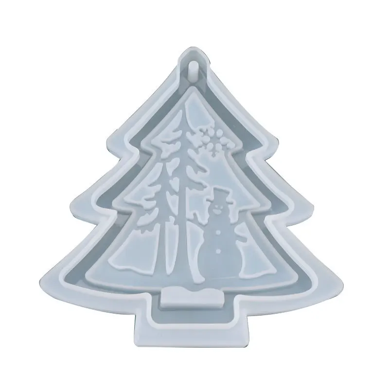 Božič Silikonsko Plesni za Epoksi Smolo DIY Božično Drevo Snežaka Seznam Obesek Soba Dekoracijo Smolo Plesni Silikonski Železnica