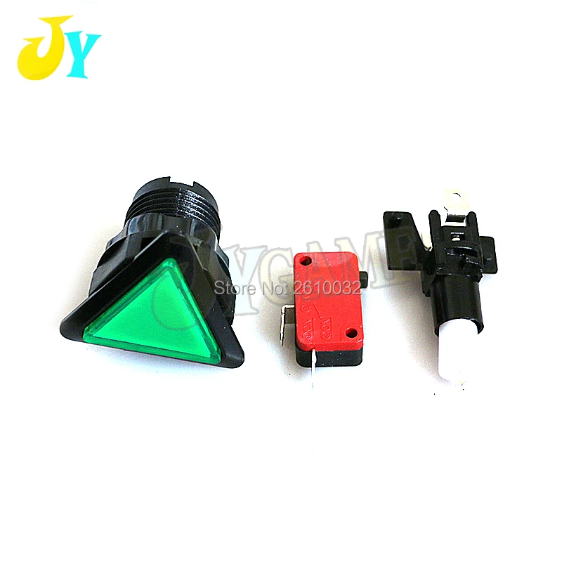 1PCS 12V LED Luči Svetilka 39 MM Trikotnik Potisnite Gumb za Arkadne Video Igre, Igralec Pritisni Gumb Stikalo