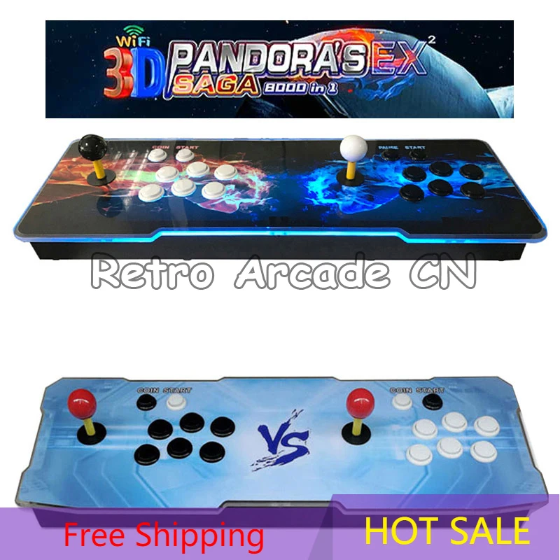 2021 Pandora Polje 7000 v 1 3D WIFI Arkadna Igra Konzola Arkadna Igra Konzola Podporo 3D namenske ročaj Shrani visoko oceno snemanje