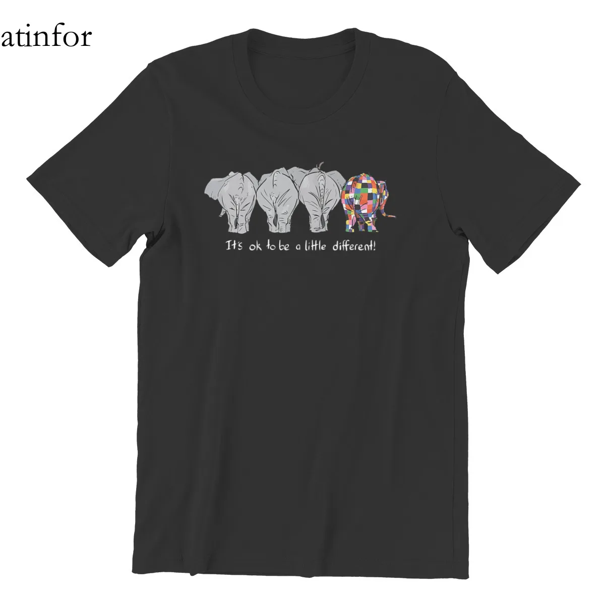 To je Ok, Da Se Malo Drugačen Slon Smešno T T-Shirt Tiskanje po Meri Smešno 4XL 5XL 6XL vrhunska T-shirt 26166