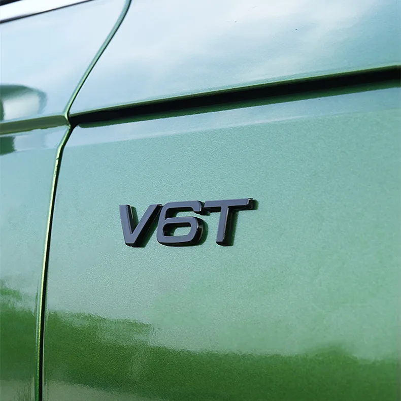 Styling ABS Sijajni Črni Avtomobil Strani Telesa Emblem V6T V8T V10 Pribor za Audi A6 A7 A8 S4 S5 S6 S8 RS4 RS5 RS6 RS7 RS8 SQ5 SQ7