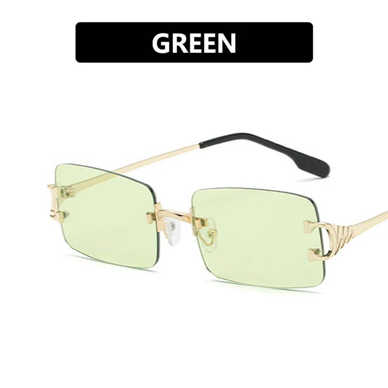 Vintage sončna Očala brez okvirjev blagovno Znamko Design 2021 Klasičnih Pravokotnik Retro sončna Očala Moških in Žensk Ulica sončna Očala gafas de sol