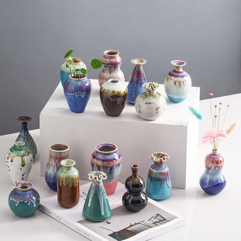 YeFine Naključno Dostave Mini Vaza Dekoracijo Za Dom, Keramika Majhne Jardiniere