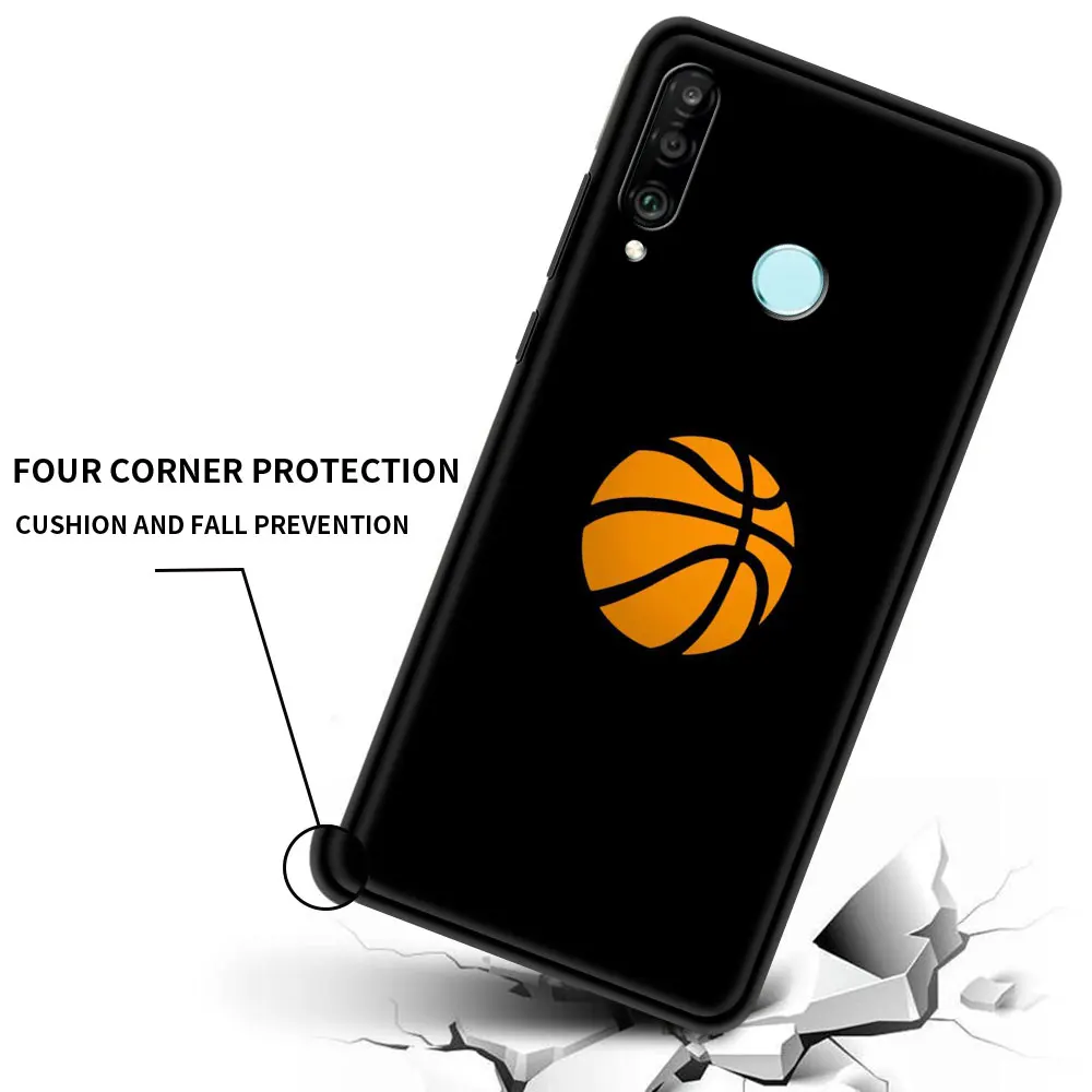 Košarka Košarica velja Za Huawei P30 Pro P40 Lite E P Smart Z P20 Y6 Y7 2019 Čast 20 9X 9S 8X Black Soft Telefon Kritje Y6p Funda