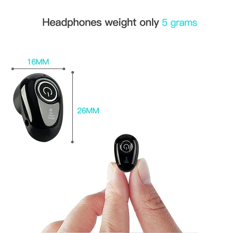 Mini Bluetooth Brezžične Slušalke za V Uho Nevidno Auriculares Slušalka za Prostoročno uporabo Slušalke Stereo z Mikrofonom za xiaomi huawei Samsung
