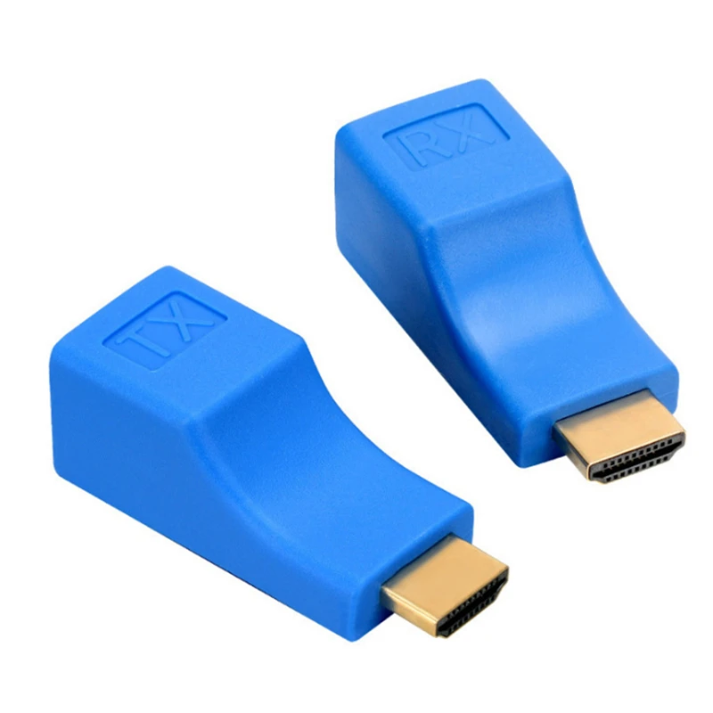 1 Par 4K HDMI Podaljšek Mini priključek RJ45 Vrata do 30 m; HDMI Podaljšek CAT 5e / 6 STP LAN Ethernet Kabel Pretvornik za HDTV HDPC