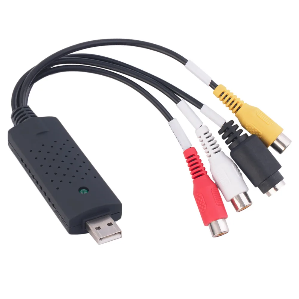 USB 2.0, Zajem Video Kartice Pretvornik PC Adapter za TV, Audio, DVD, DVR VHS Visoke Kakovosti Črna