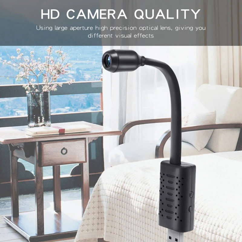 HD Smart Mini Wifi USB, Fotoaparata v Realnem času, Nadzor, IP Kamere AI Človeško Zaznavanje Zanke Snemanje Mini Kamero za Podporo 32 G
