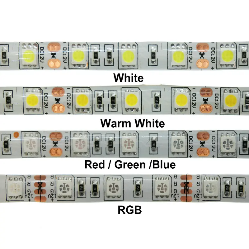 5m/rola DC 12V 300led žarnice z smd 5050 vodotesen ip65 6500k 3000k RGB hladna bela topla bela rdeča modra zelena rumena led trak