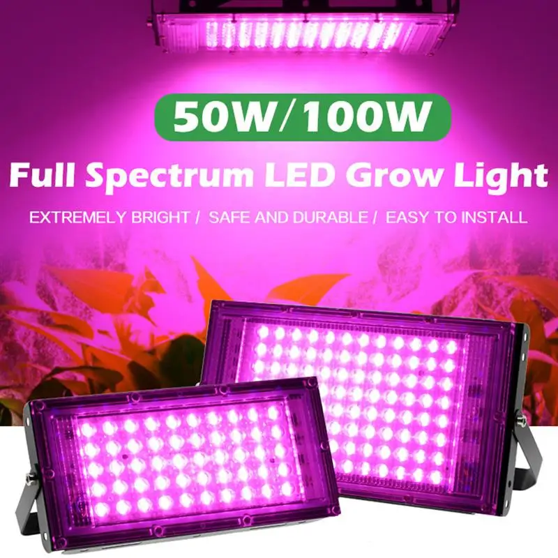50/100W LED Grow Light Žaromet AC 220V Celoten Spekter Žarnice Hydroponic Rastlin, Cvetja Vrtec Sadike Rast Razsvetljavo