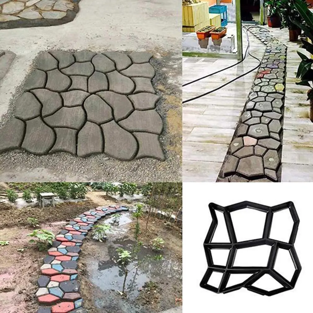 Diy Plastičnih Pot Maker Plesni Ročno Tlakovanje Cementa, Opeke Plesni Vrt Kamna Cestni Betonski Plesni Pločnik Za Vrt In Dom
