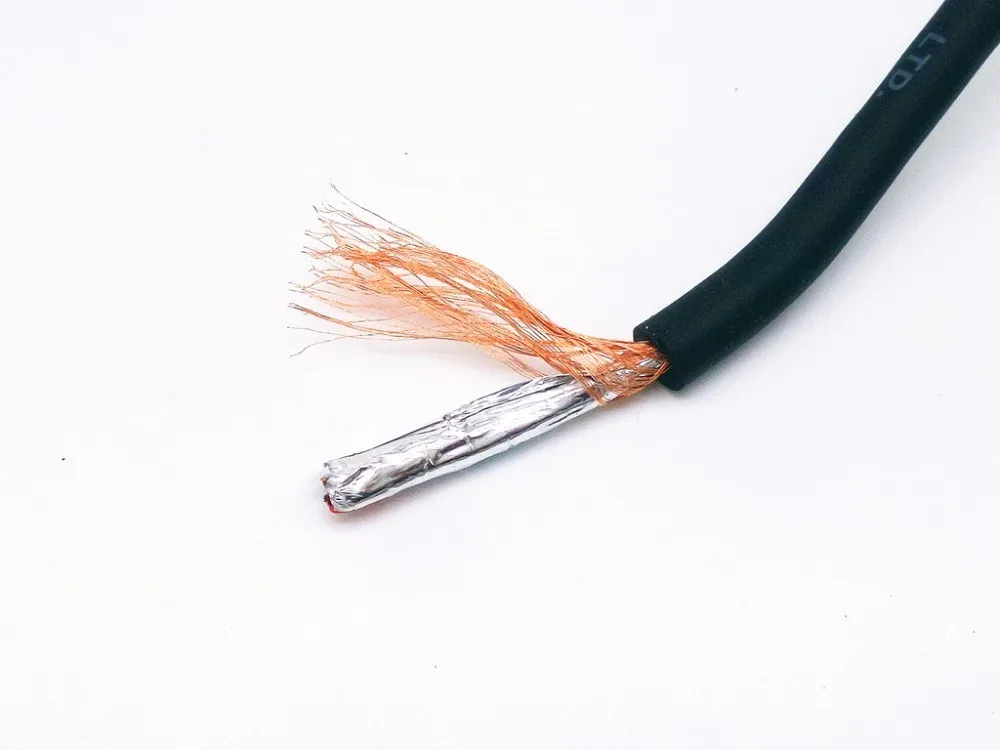 OD 6 mm večino kabel, audio kabel, 2 jedro z bakrom očesa ščit dirigent uporabo 99.99% visoke čistosti OFC oxygen free bakreni 1 meter
