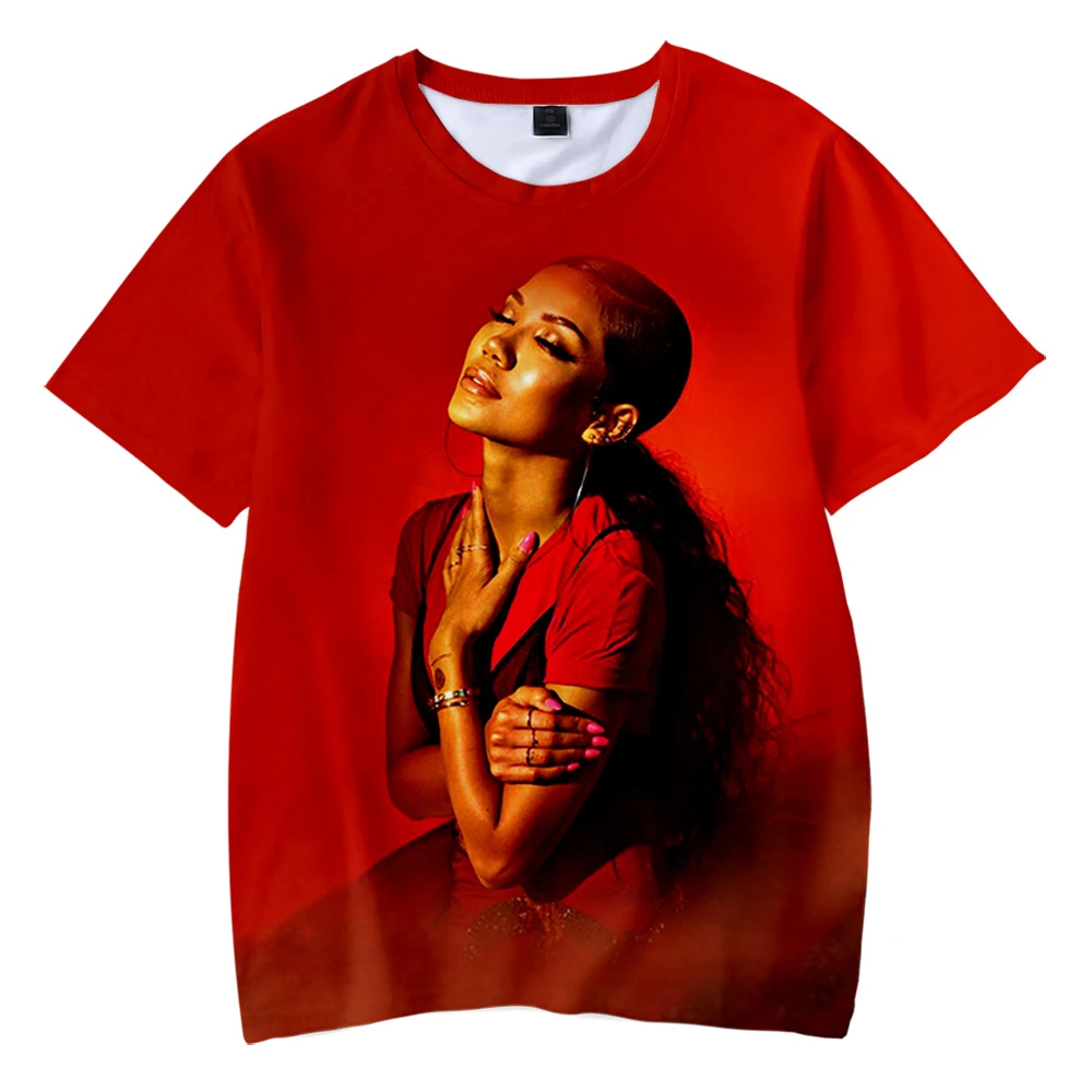 Jhene Aiko T-shirt 3D Unisex O-vratu Poletje Kratka sleeved Harajuku Priljubljena Ulične 2021 Ameriška Pevka in Modna Oblačila